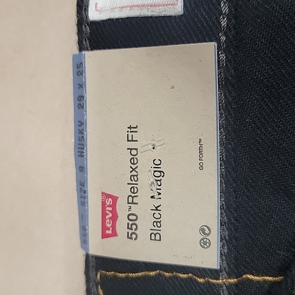 Levi's 550 Relaxed Size 9 Husky 29x25, Black Magic Color, NEW with Tags - Picture 8 of 14